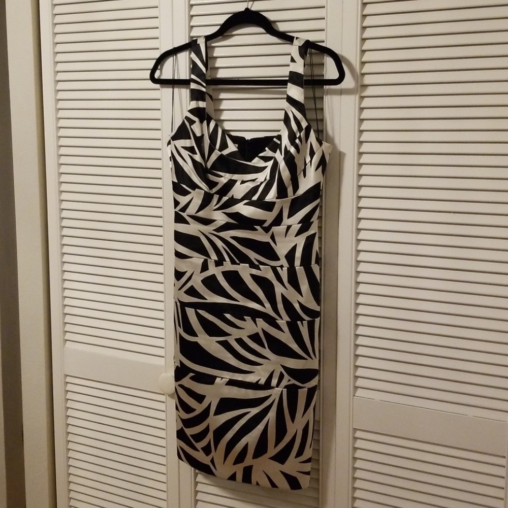 London Times Black and White Cocktail Dress